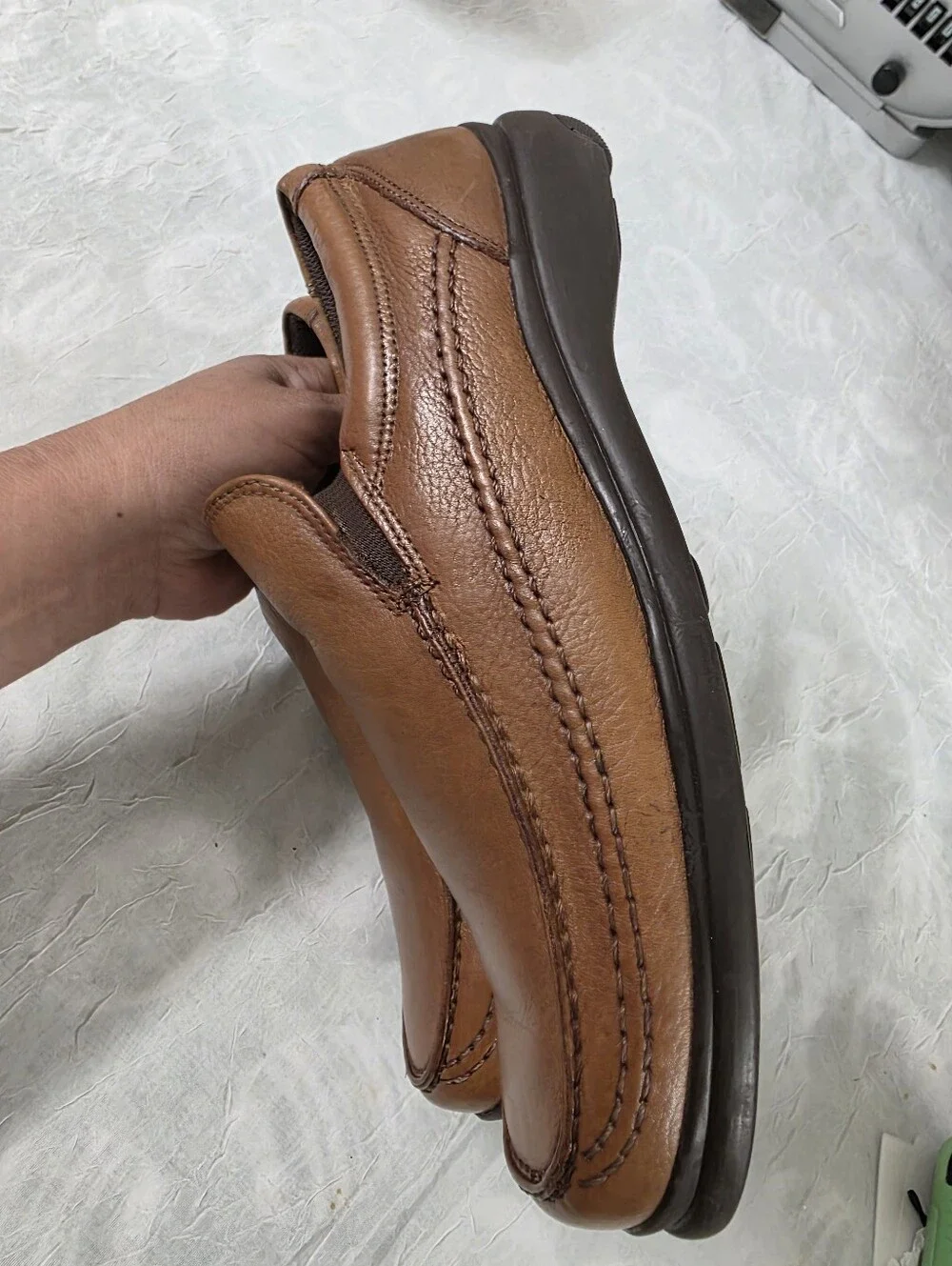 Deer Stags Mens Tan Brown Slip on Loafer Casual Shoes Size 8.5  Footwear
